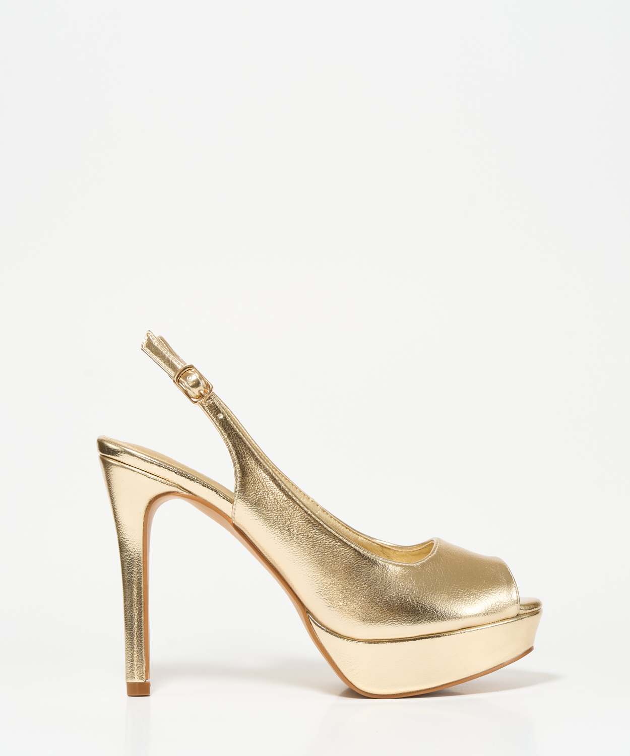 Sapato de salto fino peep toe  image number null